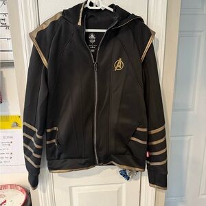 Disney Marvel Black Hoodie with Gold Avengers Logo